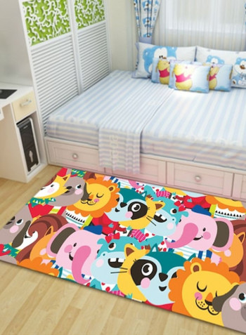 Adorable Cartoon Anti-Skidding Living Room Floor Mat Multicolour 50x80cm