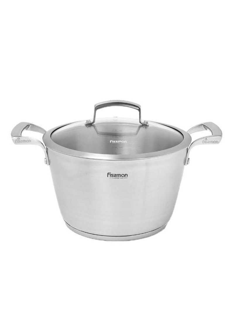 Millenium Stockpot With Lid Silver/Clear 3.2L