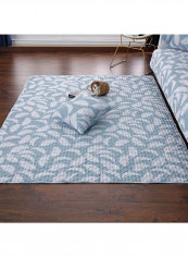 Nordic Style Leaf Pattern Rectangle Mat Multicolour 120x210cm
