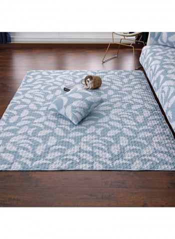 Nordic Style Leaf Pattern Rectangle Mat Multicolour 120x210cm