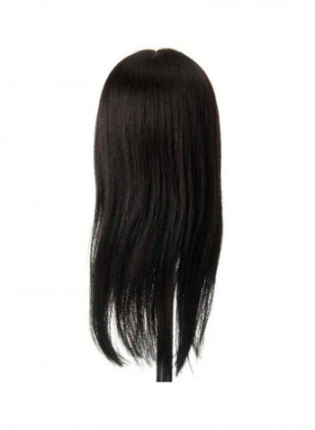 Training Head Hair Wig أسود 22بوصة