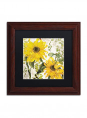 Carina I Wooden Framed Wall Art Yellow/Green 11 x 11inch