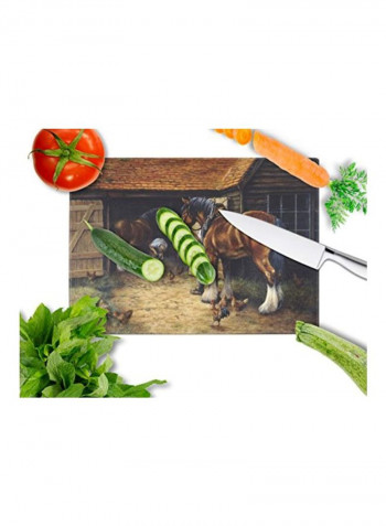 Glass Cutting Board multicolour 12 .2x15inch