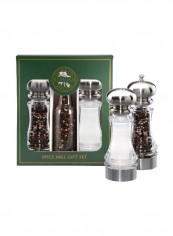 Lehigh Salt And Pepper Shaker Set Clear/Silver 7inch