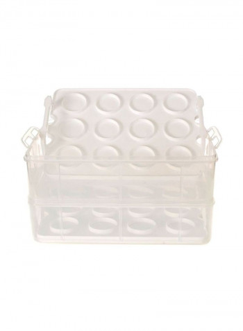 Two Tiered Cupcake Store Clear 13.4x9.8x7.7inch