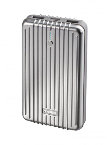 26800 mAh Portable Power Bank Silver