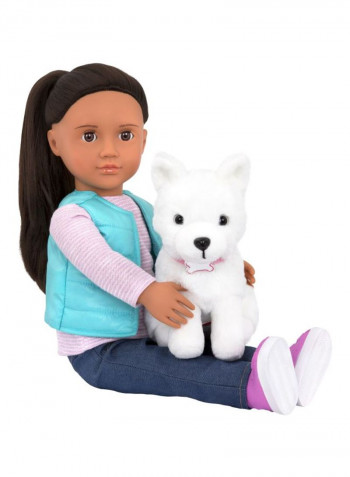 14-Piece Cassie Fashion Doll With Dog Pet 18x7x4inch