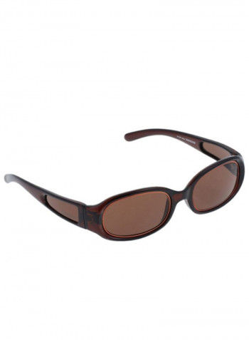 Women's Full Rim Oval Frame Sunglasses - Lens Size: 70 mm