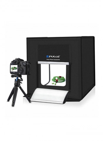 Foldable Photography Studio Shooting Soft Box 40x40x40centimeter Black/Silver