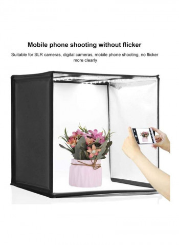 Foldable Photography Studio Shooting Soft Box 40x40x40centimeter Black/Silver
