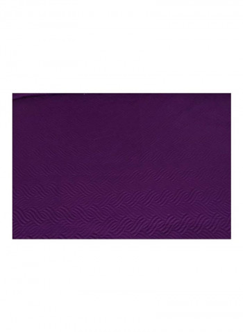 3-Piece Bedspread Set Polyester Purple