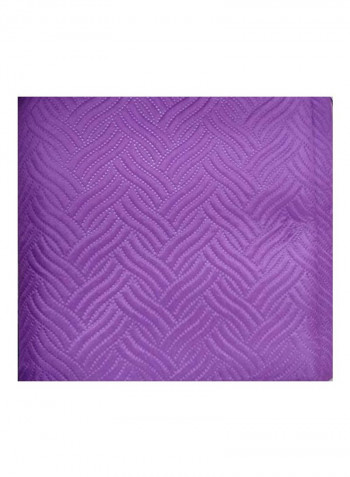3-Piece Bedspread Set Polyester Purple