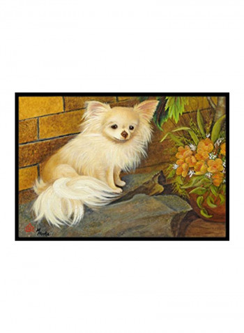 Chihuahua Just Basking Indoor/Outdoor Mat Multicolour 12 x 19inch