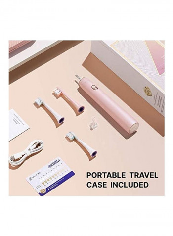 Electronic Sonic Toothbrush Set Pink/White