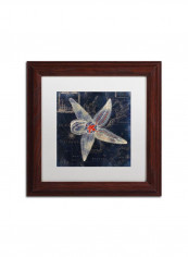 Maritime Blues Iv Wooden Frame Wall Art Multicolour 11 x 11inch
