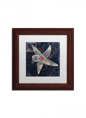 Maritime Blues Iv Wooden Frame Wall Art Multicolour 11 x 11inch