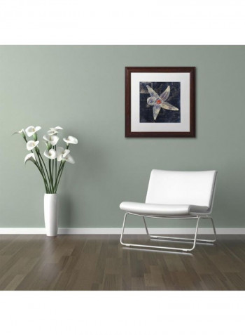 Maritime Blues Iv Wooden Frame Wall Art Multicolour 11 x 11inch