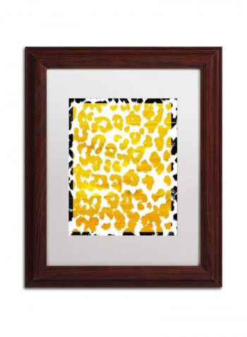 Wild Thing Wooden Frame Wall Art Yellow/Black 11 x 14inch