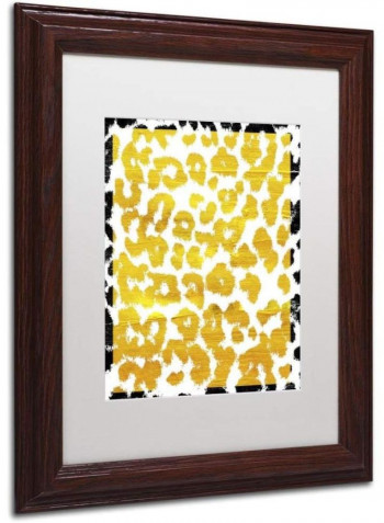 Wild Thing Wooden Frame Wall Art Yellow/Black 11 x 14inch