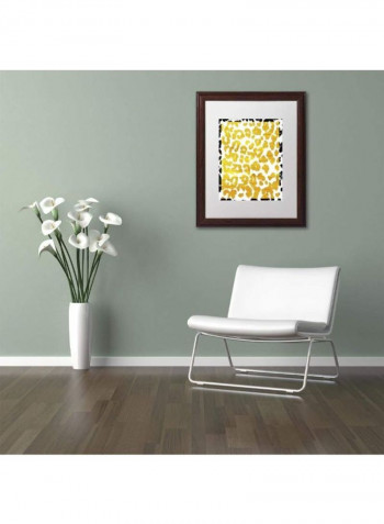 Wild Thing Wooden Frame Wall Art Yellow/Black 11 x 14inch