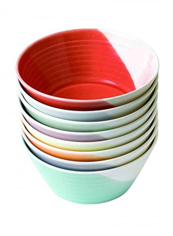 8-Piece Tapas Bowl Set Green/Yellow/Red 2x4.3inch