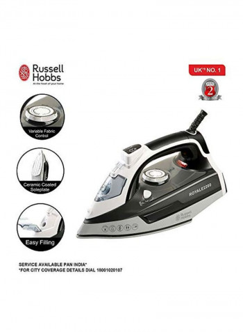 Steam Iron 2200W 2200 W ROYALE2200 Black/Silver/White