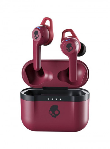 Indy Evo True Wireless Earbuds With Charging Case Deep Red