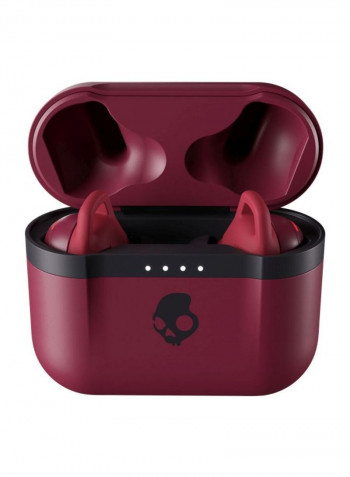 Indy Evo True Wireless Earbuds With Charging Case Deep Red