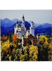 Neuschwanstein Castle Printed Decorative Wall Hanging Tile Multicolour