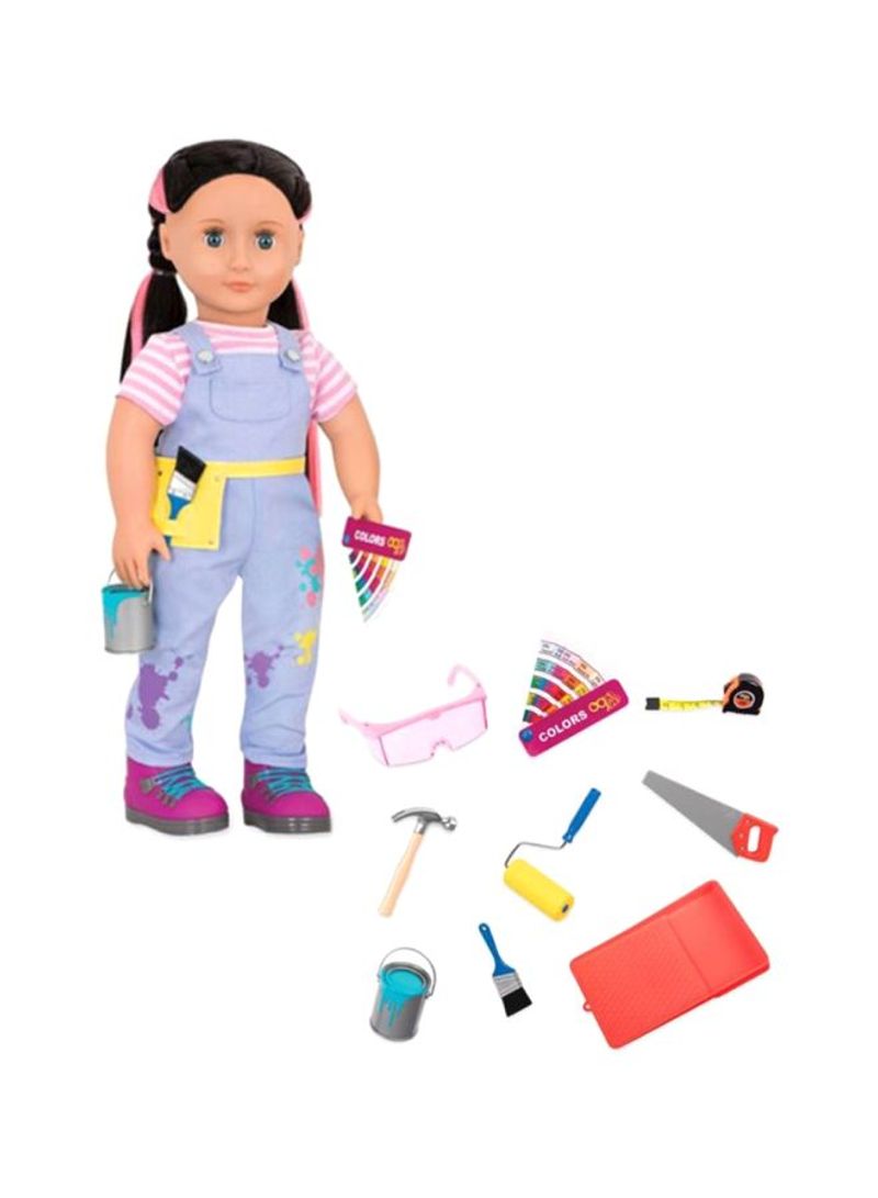 Ananda Professional Woodworker Doll With Accessory Kit 18inch