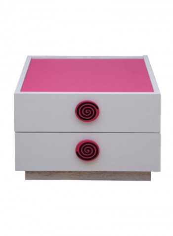 Bracewell Night Stand White/Pink 50x38x46centimeter