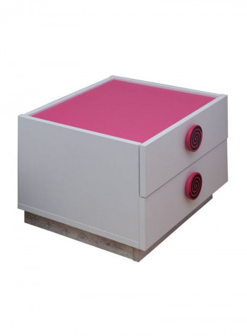 Bracewell Night Stand White/Pink 50x38x46centimeter