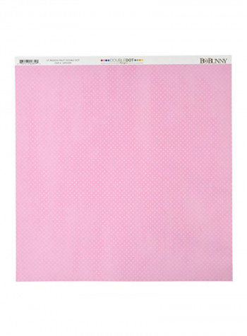 25-Piece Double Dot Double Sided Textured Card Stock Pink