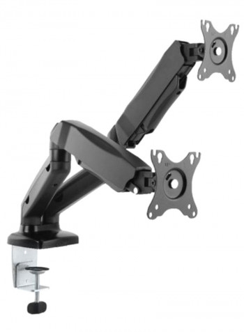 Dual Swivel Arm Monitor Tabletop Mount Black/Silver