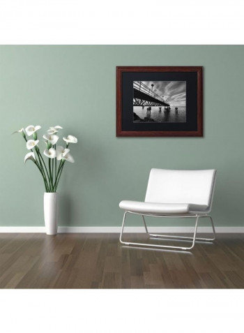 Edgewater Wooden Framed Wall Art Black/White 11 x 14inch