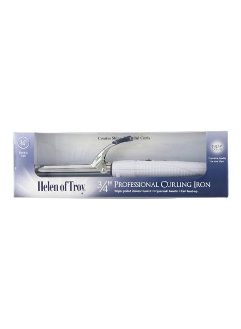 Spring Curling Iron White/Silver