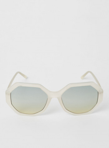 Women's UV Protected Hexagon Sunglasses - Lens Size: 55 mm