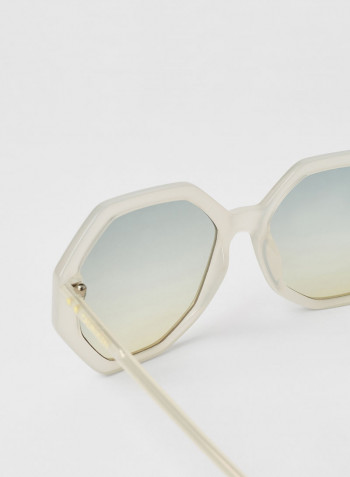Women's UV Protected Hexagon Sunglasses - Lens Size: 55 mm