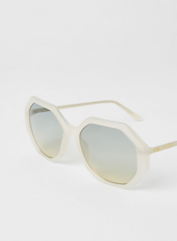 Women's UV Protected Hexagon Sunglasses - Lens Size: 55 mm