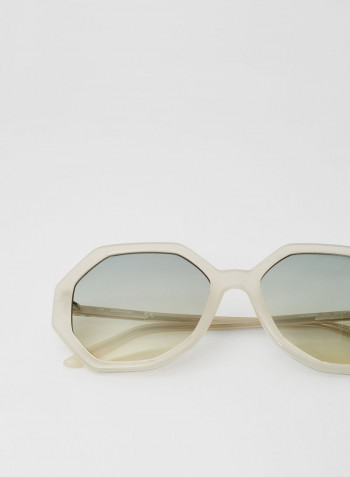 Women's UV Protected Hexagon Sunglasses - Lens Size: 55 mm