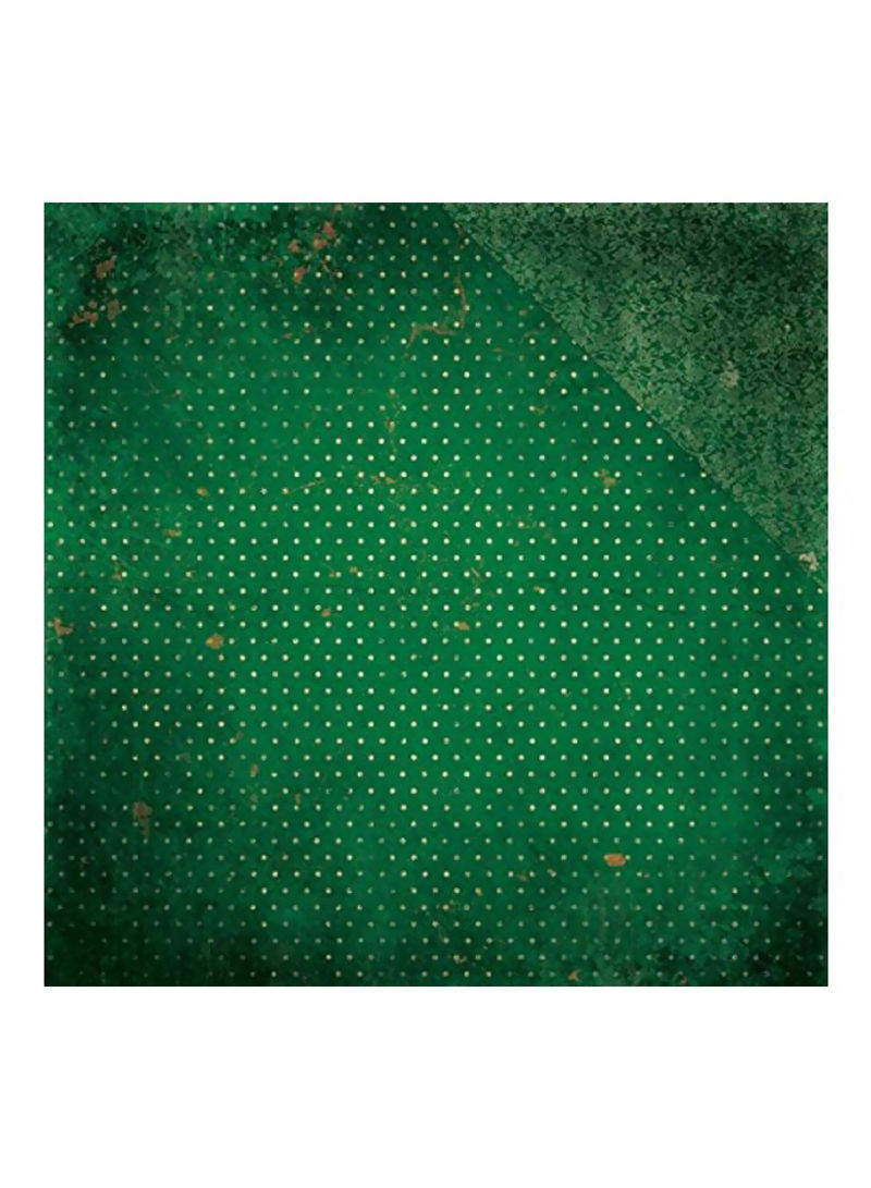 Double Dot Vintage Double-Sided Cardstock Green/White