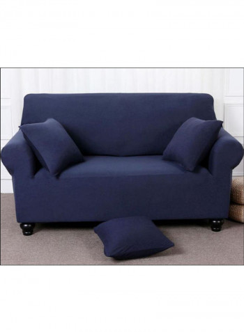 Solid Pattern Sofa Slipcover Navy Blue 145 x 185centimeter