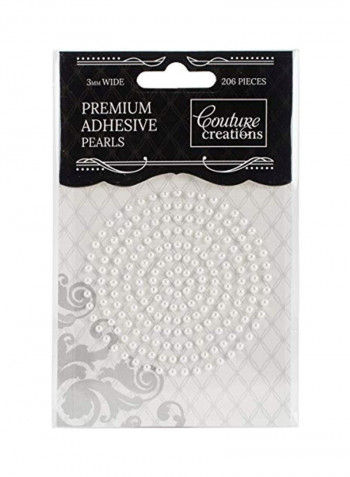 206-Piece Craft Pearls Snow White