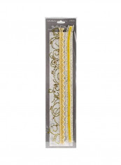 3-Piece Bella Floral Trim Embellishment Set White/Yellow