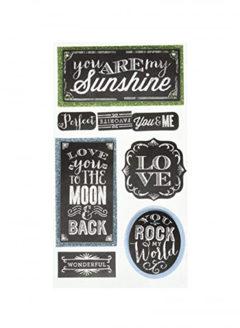 You Are My Sunshine Themed Embellishment Black/White