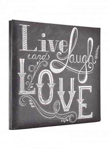 Live, Laugh, Love Themed Album Black/White 13.5x12.5inch