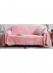 Modern European Style Comfortable Sofa Slipcover Pink 180 x 180centimeter