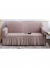 Modern Style Solid Pattern Sofa Slipcover Coffee 170-230centimeter