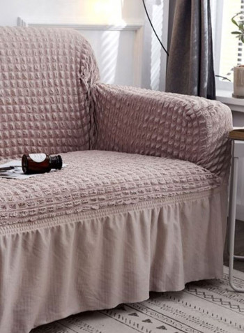 Modern Style Solid Pattern Sofa Slipcover Coffee 170-230centimeter