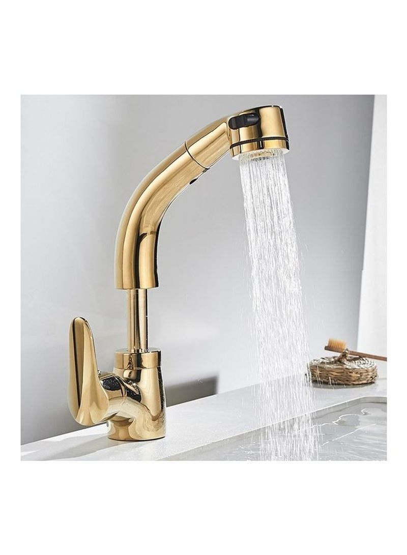 Adjustable Hot and Cool Water Rotating Faucet Golden